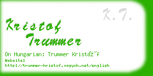 kristof trummer business card